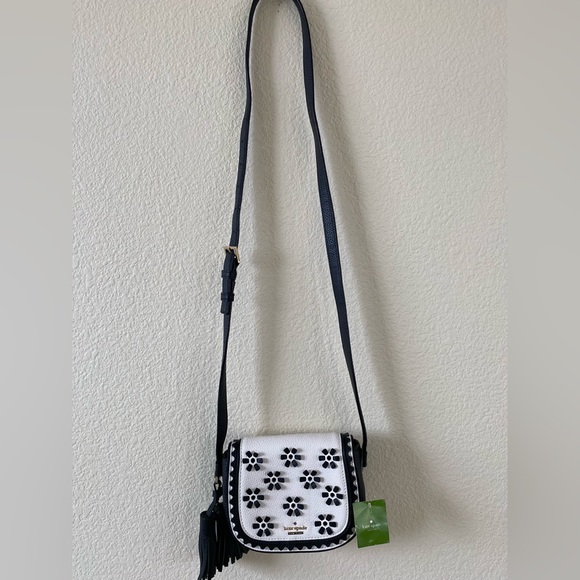 Kate Spade Small Lietta Crossbody Bag Black and White - Picture 2 of 10